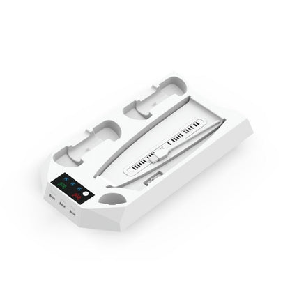 For PS5 DE/UHD 2 In 1 Handheld Console Cooling Stand Fan Base, White, Black