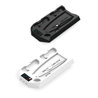 For PS5 DE/UHD 2 In 1 Handheld Console Cooling Stand Fan Base, White, Black