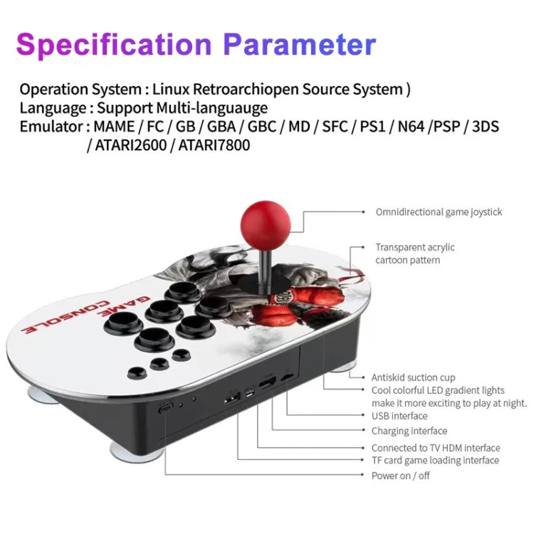 MANTE1 MT6 TV Console Game Joystick Turret HD 4K Game, MT6 64G Built-in 10000 Games+for PS1 Game, MT6 2 Persons 32G Built-in 10000 Game, MT6 2 Persons 64G Built-in 15000 Games+for PS1 Game, MT6 3 Persons 32G Built-in 10000 Games+Wireless Handle