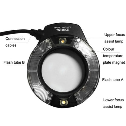 For Canon TTL Oral Insect Insect Teeth Ring Light YONGNUO YN-14EX II Macro Ring Flash Speedlite, YN-14EX II