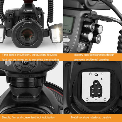 For Canon TTL Oral Insect Insect Teeth Ring Light YONGNUO YN24EX Macro Ring Flash Speedlite, YN24EX
