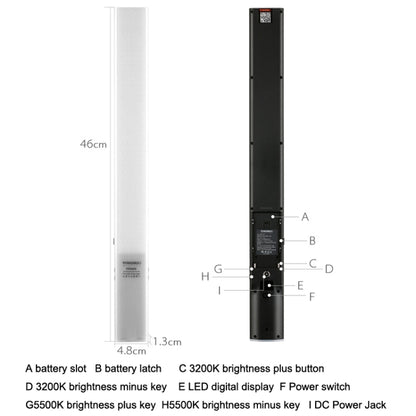 YONGNUO YN360S SLR LED Fill Light Stick Handheld Camera Lights External Photo Lamp, Style:, YONGNUO YN360S Standard, YONGNUO YN360S Standard+Power Supply, YONGNUO YN360S Standard+Package