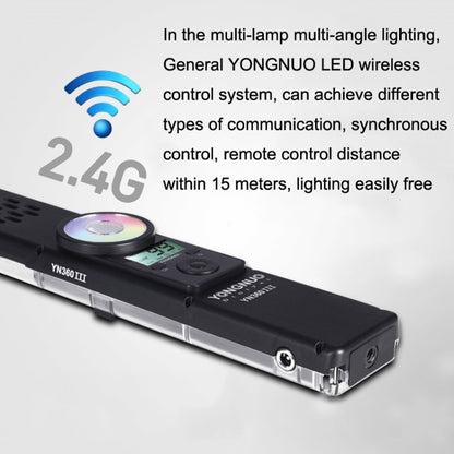 YONGNUO YN360III RGB Colorful Stick Light Hand Holds LED Photography Fili Lights, Spec:, YONGNUO YN360III Standard, YONGNUO YN360III Standard+Power Cord, YONGNUO YN360III Standard+Soft Light Box
