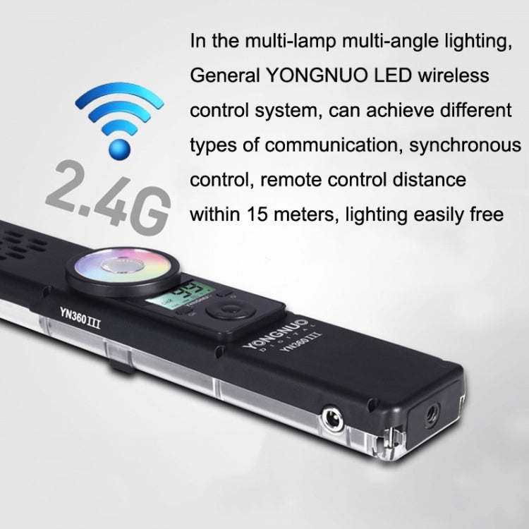 YONGNUO YN360III RGB Colorful Stick Light Hand Holds LED Photography Fili Lights, Spec:, YONGNUO YN360III Standard+Soft Light Box, YONGNUO YN360III Standard, YONGNUO YN360III Standard+Power Cord