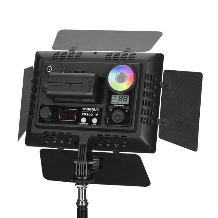 YONGNUO YN300IV Four Generations RGB Full Color Photography Lamp Double Color LED Fill Light, Style:, YN300IV Standard, YN300IV EU Plug Power Adapter