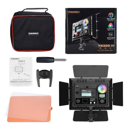 YONGNUO YN300IV Four Generations RGB Full Color Photography Lamp Double Color LED Fill Light, Style:, YN300IV Standard, YN300IV EU Plug Power Adapter
