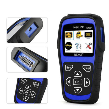 NexLink NL102P Diesel Mechanical Heavy Truck Car 2 In 1 Car Scanner OBD2 Detection, NexLink NL102P