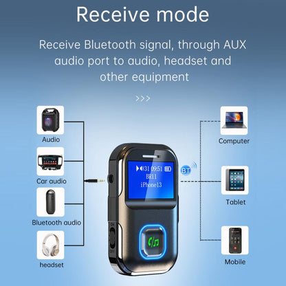 BR11 With Screen Bluetooth Audio Receiver MP3 Player, BR11