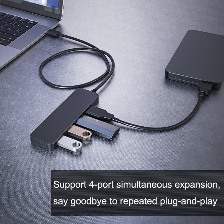 4 Ports Expansion Dock Notebook High Speed HUB, AC3-L43 Type-c/USB-c USB2.0 120cm