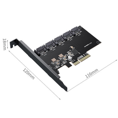 SATA3.0 Rotary Card Computer Desktop Solid State Hard Disk, Style:, PCIE X1 To 10 Ports