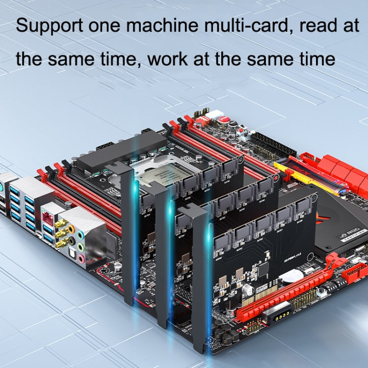 SATA3.0 Rotary Card Computer Desktop Solid State Hard Disk, Style:, PCIE X1 To 10 Ports