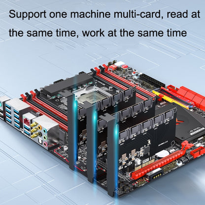 SATA3.0 Rotary Card Computer Desktop Solid State Hard Disk, Style:, PCIE X1 To 10 Ports