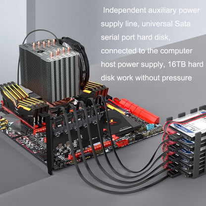 SATA3.0 Rotary Card Computer Desktop Solid State Hard Disk, Style:, PCIE X1 To 10 Ports