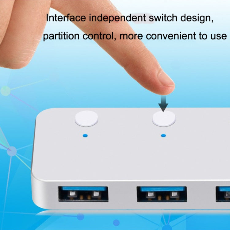 HS0059 Independent Switch USB 3.0 4 Ports Extension Type-C / USB-C Aluminum Alloy HUB, Cable Length:, 30cm, 120cm