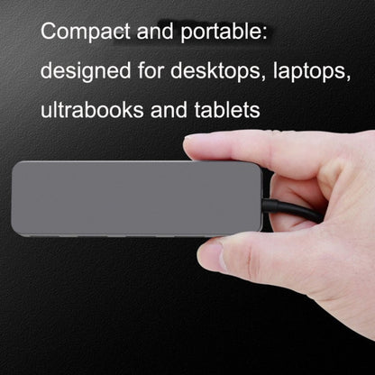 HS0059 Independent Switch USB 3.0 4 Ports Extension Type-C / USB-C Aluminum Alloy HUB, Cable Length:, 30cm, 120cm