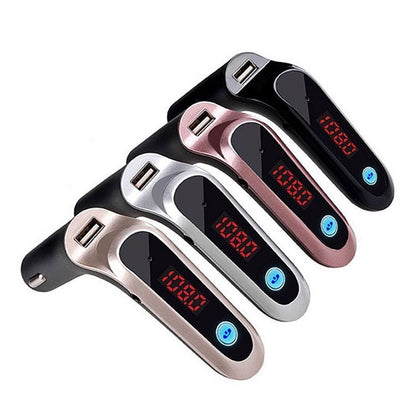 S7 Smart Digital Display Music Player Calling Car Charger, S7 Gold, S7 Rose Gold, S7 Black, S7 Silver