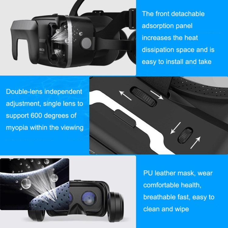 7th VR Glasses 3D Virtual Reality Game Digital Glasses With Headset, G04EA Increase Version, G04EA+B01 Handle, G04EA+B03 Handle
