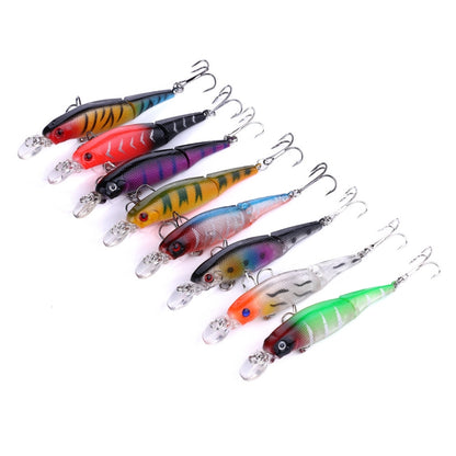 HENGJIA JM010 9cm 7g 2 Sections Bionic Bait With Beads Diving Mino Fake Bait, JM010 9cm 7g 2, JM010 9cm 7g 3, JM010 9cm 7g 4, JM010 9cm 7g 6, JM010 9cm 7g 7, JM010 9cm 7g 8