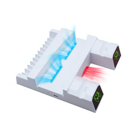 SYP5-5088 PS5 Handle Dual Charging Cooling Fan With Disc Storage Rack, SYP5-5088