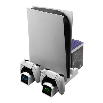 SYP5-5088 PS5 Handle Dual Charging Cooling Fan With Disc Storage Rack, SYP5-5088