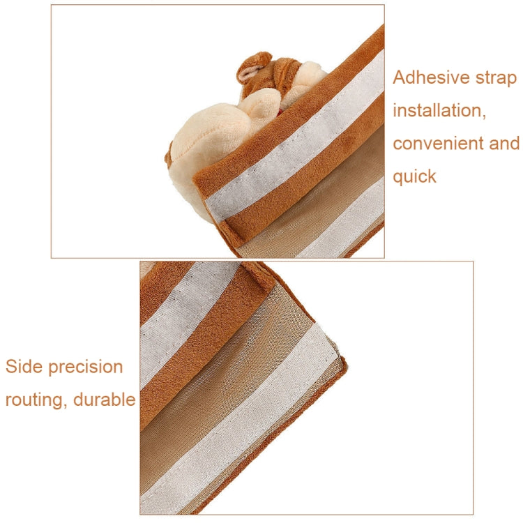 002 Cute Cartoon Thicked Seat Belt Anti-Strangled Protective Cushion, Length:, 30.5cm (Brown Dog), 30.5cm (Beige Dog), 30.5cm (Gray Cat), 30.5cm (Pink Cat), 30.5cm (Gray Fox), 30.5cm (Bear), 23cm (Brown Dog), 23cm (Beige Dog), 23cm (Gray Cat)