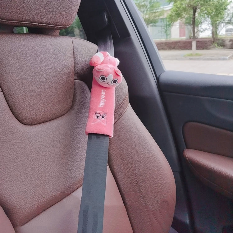 002 Cute Cartoon Thicked Seat Belt Anti-Strangled Protective Cushion, Length:, 30.5cm (Brown Dog), 30.5cm (Beige Dog), 30.5cm (Gray Cat), 30.5cm (Pink Cat), 30.5cm (Gray Fox), 30.5cm (Bear), 23cm (Brown Dog), 23cm (Beige Dog), 23cm (Gray Cat)