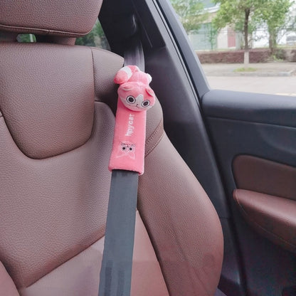 002 Cute Cartoon Thicked Seat Belt Anti-Strangled Protective Cushion, Length:, 30.5cm (Brown Dog), 30.5cm (Beige Dog), 30.5cm (Gray Cat), 30.5cm (Pink Cat), 30.5cm (Gray Fox), 30.5cm (Bear), 23cm (Brown Dog), 23cm (Beige Dog), 23cm (Gray Cat)