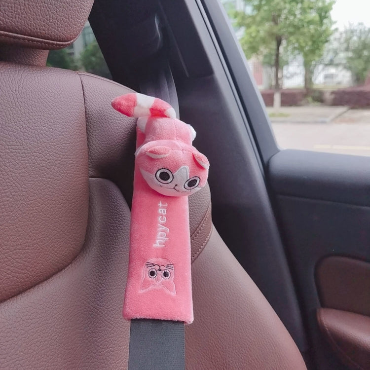 002 Cute Cartoon Thicked Seat Belt Anti-Strangled Protective Cushion, Length:, 30.5cm (Brown Dog), 30.5cm (Beige Dog), 30.5cm (Gray Cat), 30.5cm (Pink Cat), 30.5cm (Gray Fox), 30.5cm (Bear), 23cm (Brown Dog), 23cm (Beige Dog), 23cm (Gray Cat)
