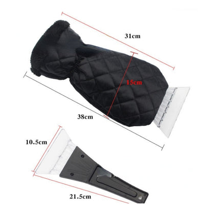 Thick Waterproof Snow Removal Shovel Car Warm Gloves, Black, Green, Blue