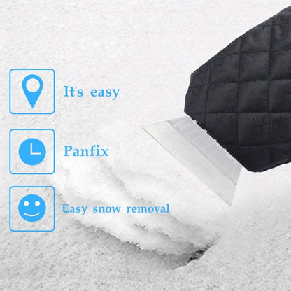 Thick Waterproof Snow Removal Shovel Car Warm Gloves, Black, Green, Blue