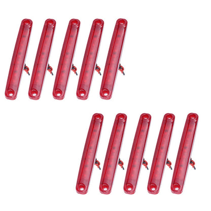 MK-224 10pcs 12-24V Truck Trailer 9LED Side Light Tail Lamp Signal Light, MK-224(Red), MK-224(Yellow), MK-224(White)
