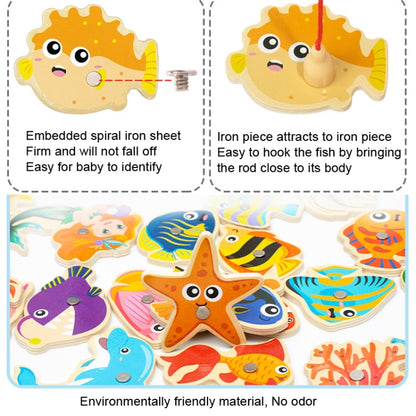 Wooden Magnetic Children Marine Fishing Puzzle Toys, Style:, Boxed 28 Fish, Barrel 20 Fish, Barrel 28 Fish, Barrel 38 Fish
