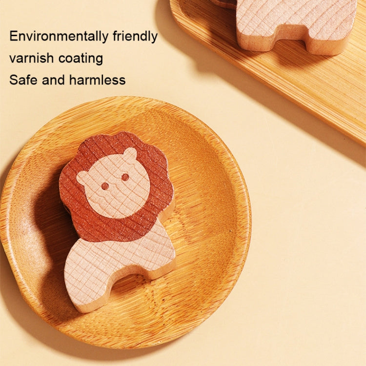 Children Animal String Beads Wood Wearing Rope Early Education Building Block, Animal String Beads