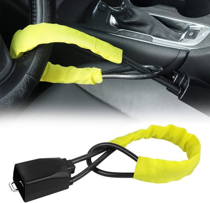S308 Car Steering Wheel Wire Rope Lock Security Anti-theft Locks, S308 Black, S308 Red, S308 Yellow