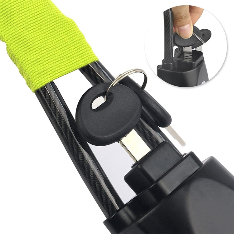 S308 Car Steering Wheel Wire Rope Lock Security Anti-theft Locks, S308 Black, S308 Red, S308 Yellow