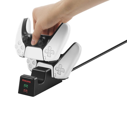 For PS5 SYP-1018 Gamepad Charging Bracket Dual Dock Charger with LED Indicator, SYP-1018(USB)