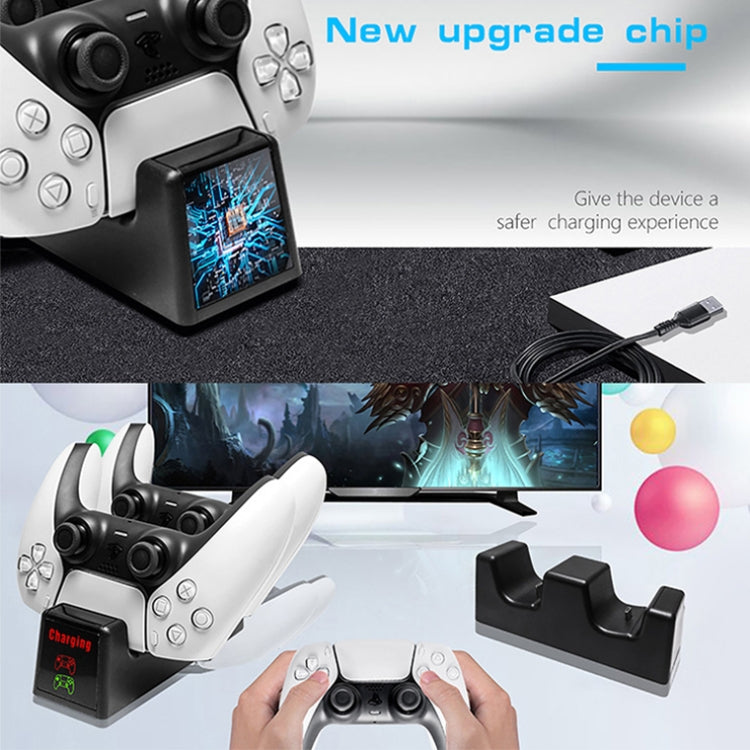 For PS5 SYP-1018 Gamepad Charging Bracket Dual Dock Charger with LED Indicator, SYP-1018(USB)