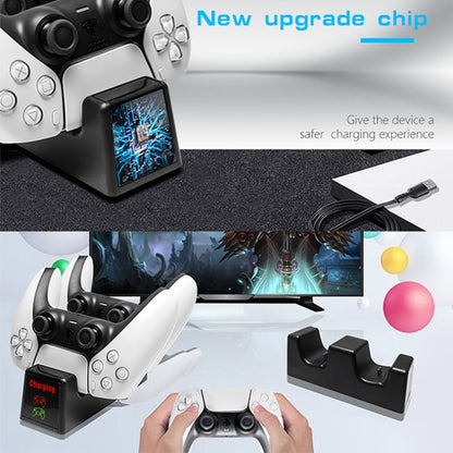 For PS5 SYP-1018 Gamepad Charging Bracket Dual Dock Charger with LED Indicator, SYP-1018(USB)