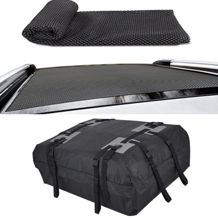 15 Cubic Foot Car Universal Rainproof Roof Luggage Outdoor Camper Roof Bag + Non-slip Mat, T20656 Roof Bag + Non-slip Mat