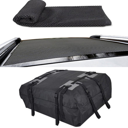 15 Cubic Foot Car Universal Rainproof Roof Luggage Outdoor Camper Roof Bag + Non-slip Mat, T20656 Roof Bag + Non-slip Mat