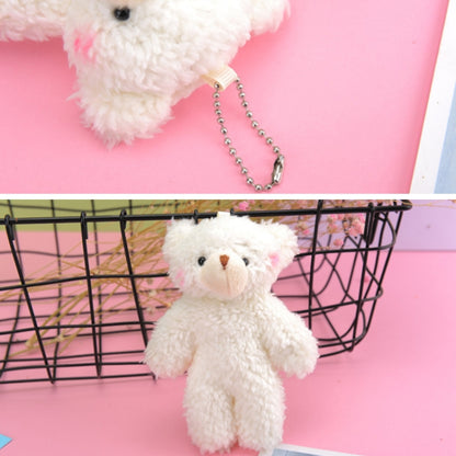 3pcs Pearl Velvet Bear Plush Keychain Toy Pendant, 12cm