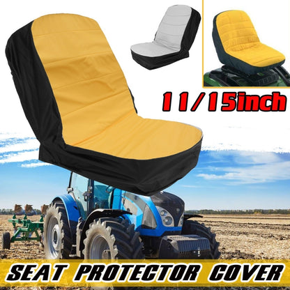 Dustproof Seat Cover For Grass Cutter / Agricultural Vehicle / Forklift / Tractor, Size:, 11 Inch (Gray Black), 15 Inch (Yellow Black)