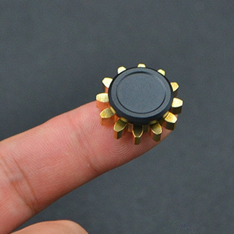 Mini Pure Copper Gear Fingertip Spy Gyro Decompress Toy, One Gear(Silver), One Gear(Black)