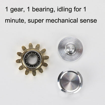 Mini Pure Copper Gear Fingertip Spy Gyro Decompress Toy, One Gear(Silver), One Gear(Black)