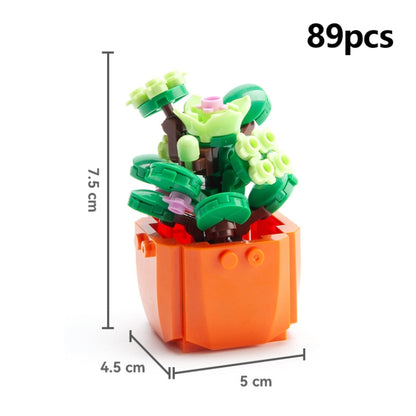 CAYI Potted Plant Building Blocks Office Decoration Small Particles Assembly Puzzle Toys, 2600A, 2600D, 2600E, 2600B, 2600C, 2600F