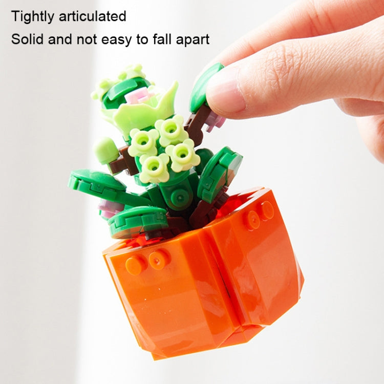 CAYI Potted Plant Building Blocks Office Decoration Small Particles Assembly Puzzle Toys, 2600A, 2600D, 2600E, 2600B, 2600C, 2600F