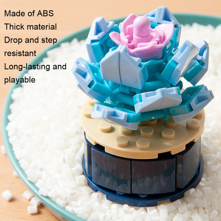 CAYI Potted Plant Building Blocks Office Decoration Small Particles Assembly Puzzle Toys, 2600A, 2600D, 2600E, 2600B, 2600C, 2600F