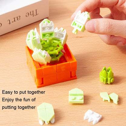 CAYI Potted Plant Building Blocks Office Decoration Small Particles Assembly Puzzle Toys, 2600A, 2600D, 2600E, 2600B, 2600C, 2600F