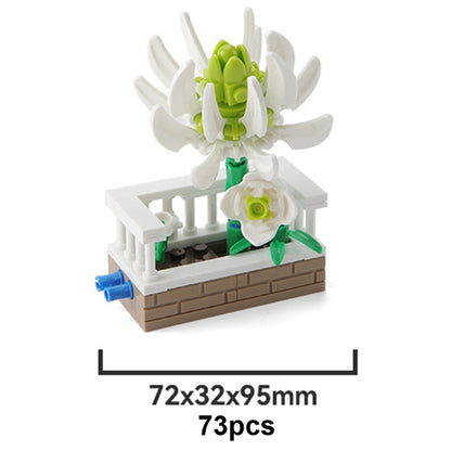CAYI Flower Garden Bouquet Small Particle Puzzle Building Block Toy, 13101, 13102, 13103, 13104, 13106