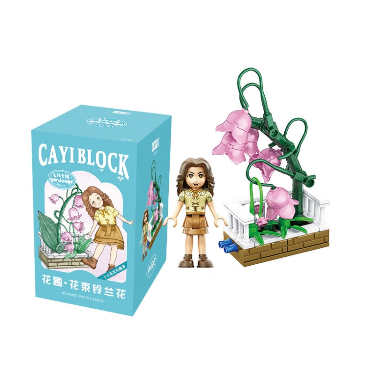 CAYI Flower Garden Bouquet Small Particle Puzzle Building Block Toy, 13101, 13102, 13103, 13104, 13106